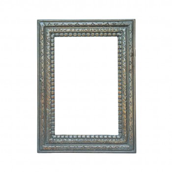 Distressed Grey Craved Wooden Frame