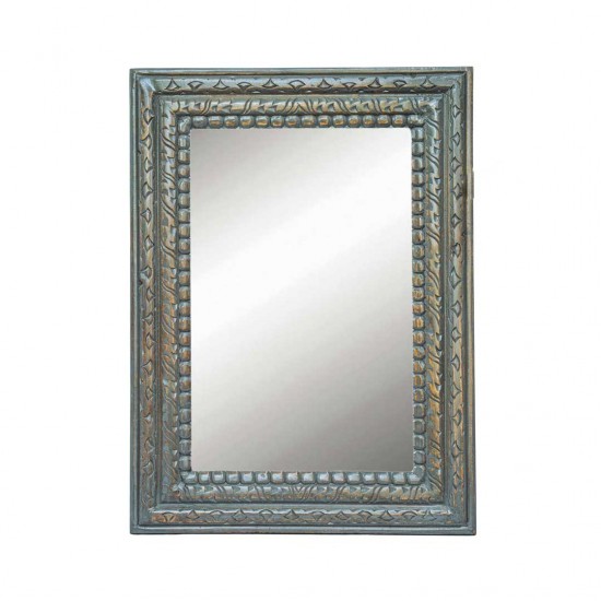 Distressed Grey Craved Wooden Frame