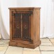 Wooden Bed Side Cabinet  With Metal Artwork