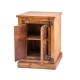 Wooden Bed Side Cabinet With Metal Artwork Wooden Bed Side Cabinet With Metal Artwork