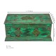 Pitara Sandook Box with Embossed Brass Art - Antique Green Pitara Sandook Box with Embossed Brass Art - Antique Green