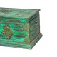 Pitara Sandook Box with Embossed Brass Art - Antique Green Pitara Sandook Box with Embossed Brass Art - Antique Green