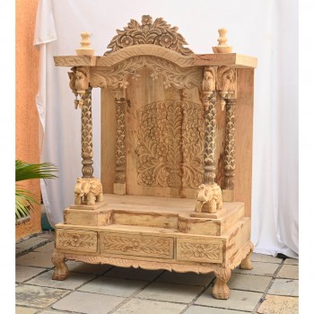 Wooden Carved Mandir ( Unfinished)