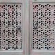 Wooden Carved Side Board - Blue/ Pink Distressed Wooden Carved Side Board - Blue/ Pink Distressed