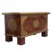 Wooden Treasure Box - Polished & Brass Artwork