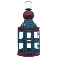 Painted Iron Kharbuja Lantern (Small)