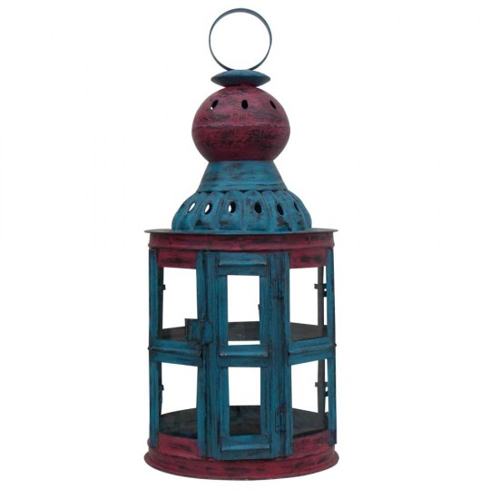 Painted Iron Kharbuja Lantern (Small)