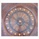 Multipurpose Coffee Table with Engraved Glass Top - Natural Wood Finish Multipurpose Coffee Table with Engraved Glass Top - Natural Wood Finish