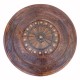 Multipurpose Coffee Table with Engraved Glass Top - Natural Wood Finish Multipurpose Coffee Table with Engraved Glass Top - Natural Wood Finish