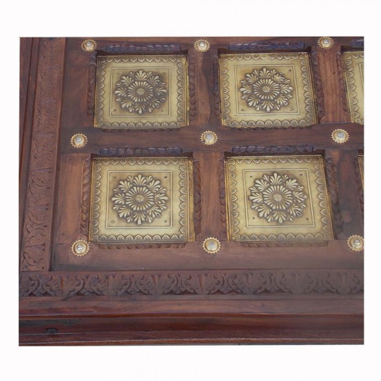 Table  Rectangular Embossed Brass Art 