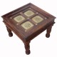 Table Square Embossed Brass Art Table Square Embossed Brass Art