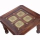 Table Square Embossed Brass Art Table Square Embossed Brass Art