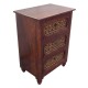 Rajwada Style Hand Carved Wooden Chest of Three Drawers with Decorative Brass Fittings Rajwada Style Hand Carved Wooden Chest of Three Drawers with Decorative Brass Fittings
