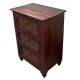 Rajwada Style Hand Carved Wooden Chest of Three Drawers with Decorative Brass Fittings Rajwada Style Hand Carved Wooden Chest of Three Drawers with Decorative Brass Fittings