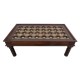 Wooden Center Table Rectangular Hand Carved Embellished with Embossed Brass Artwork 47 x 26 (Inches) Wooden Center Table Rectangular Hand Carved Embellished with Embossed Brass Artwork 47 x 26 (Inches)