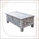 Handcrafted White Distressed Pitara Box Handcrafted White Distressed Pitara Box