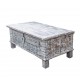 Handcrafted White Distressed Pitara Box Handcrafted White Distressed Pitara Box
