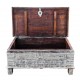 Handcrafted White Distressed Pitara Box Handcrafted White Distressed Pitara Box