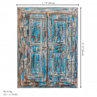 Blue and White Distress Vintage Wooden Window