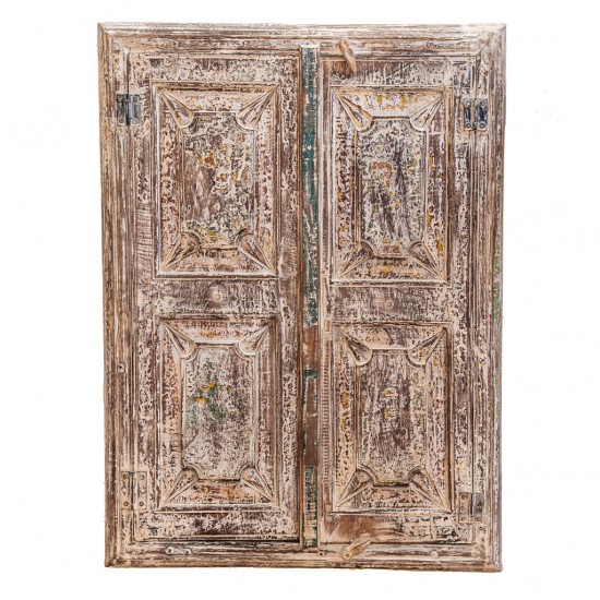 Distressed Finish Vintage Wooden Window  