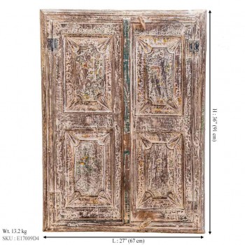 Distressed Finish Vintage Wooden Window  