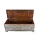 Antique White Wooden Carved Chest Box For Storage 45 x 16 x ht.17 inches