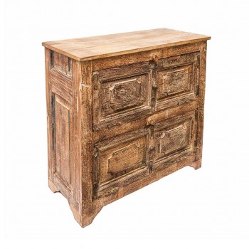 Antiqued Wooden Chest of Drawers 30 x 14 x ht. 28.5 Inches