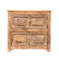 Antiqued Wooden Chest of Drawers 30 x 14 x ht. 28.5 Inches