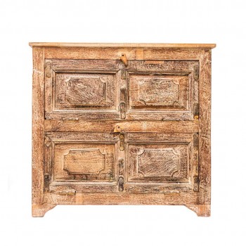 Antiqued Wooden Chest of Drawers 30 x 14 x ht. 28.5 Inches