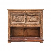Antiqued Wooden Chest of Drawers 30 x 14 x ht. 28.5 Inches
