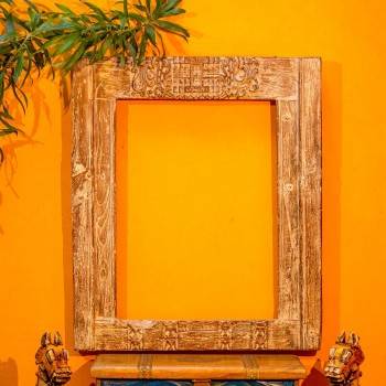 Hand carved wooden vintage wall frame heritage decor