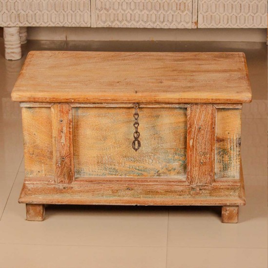 Antique style carved wooden sandok chest – handcrafted heritage décor