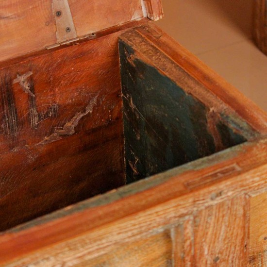 Antique style carved wooden sandok chest – handcrafted heritage décor