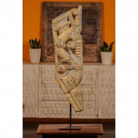 Reclaimed carved wooden arch sculpture – standing rustic décor piece