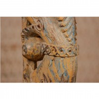 Reclaimed carved wooden arch sculpture – standing rustic décor piece