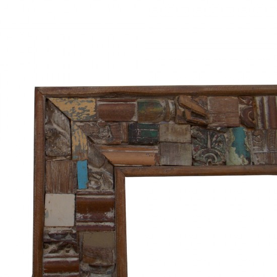 Reclaimed Wood Mosaic Dressing Console