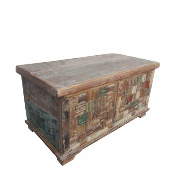 Reclaimed Wood Mosaic Treasure Box - Pitara