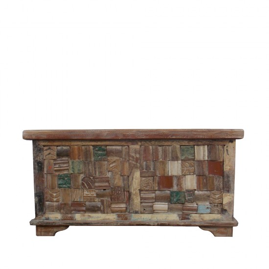 Reclaimed Wood Mosaic Treasure Box - Pitara