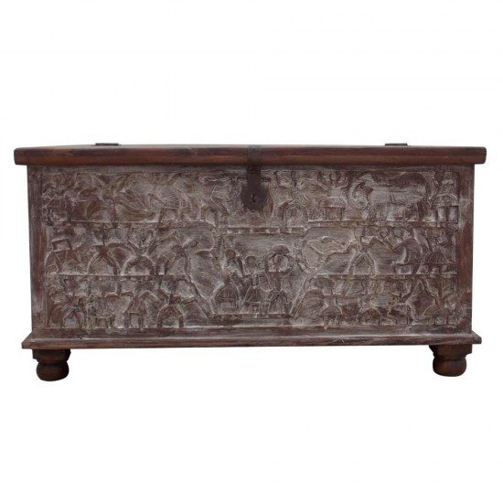 Tribal Carved Pitara Box Tribal Carved Pitara Box