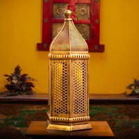 27 inch iron perforated golden minar lantern – front view metal hanging lantern 27 inch iron perforated golden minar lantern – front view metal hanging lantern