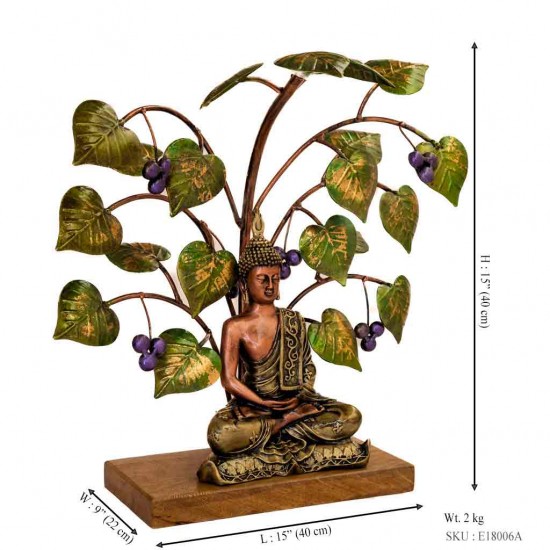 Buddha Under Bodhi - Tree of Awakening ht. 16 Inches