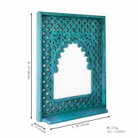 Jalidar Mehrabi Dressing Mirror Frame Rustic Blue