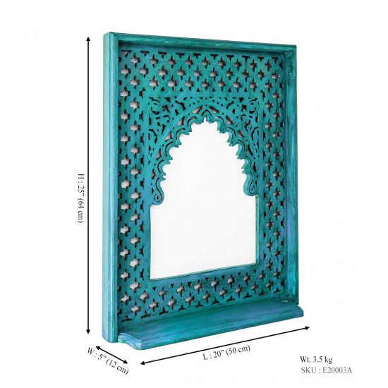 Jalidar Mehrabi Dressing Mirror Frame Rustic Blue