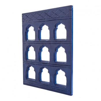 Handcrafted 9 Window Blue Frame 