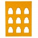 Handcrafted 9 Window Yellow Frame  