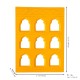 Handcrafted 9 Window Yellow Frame  