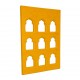 Handcrafted 9 Window Yellow Frame  