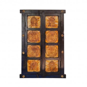 Wooden Decorative Window , Dark Blue 