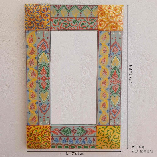 Wooden Traditionally Painted Mirror Frame  