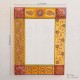 Yellow-Red Painted Mirror Frame  